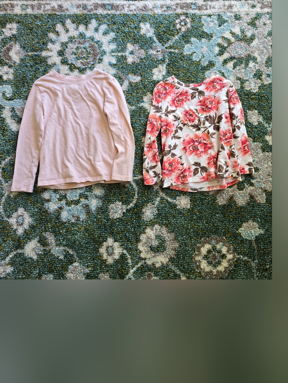 Old Navy 5T Floral and Pink Long Sleeve Tops